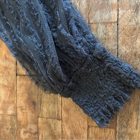 Zara Grey lace and ruffle party dress sz 11-12 - Picture 10 of 11